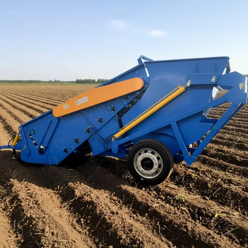 Customized Agricultural Stone Picker Rock Picker Durable Steel Farm Machine Field Stone Remover Mounted Tractor For Stone Remova