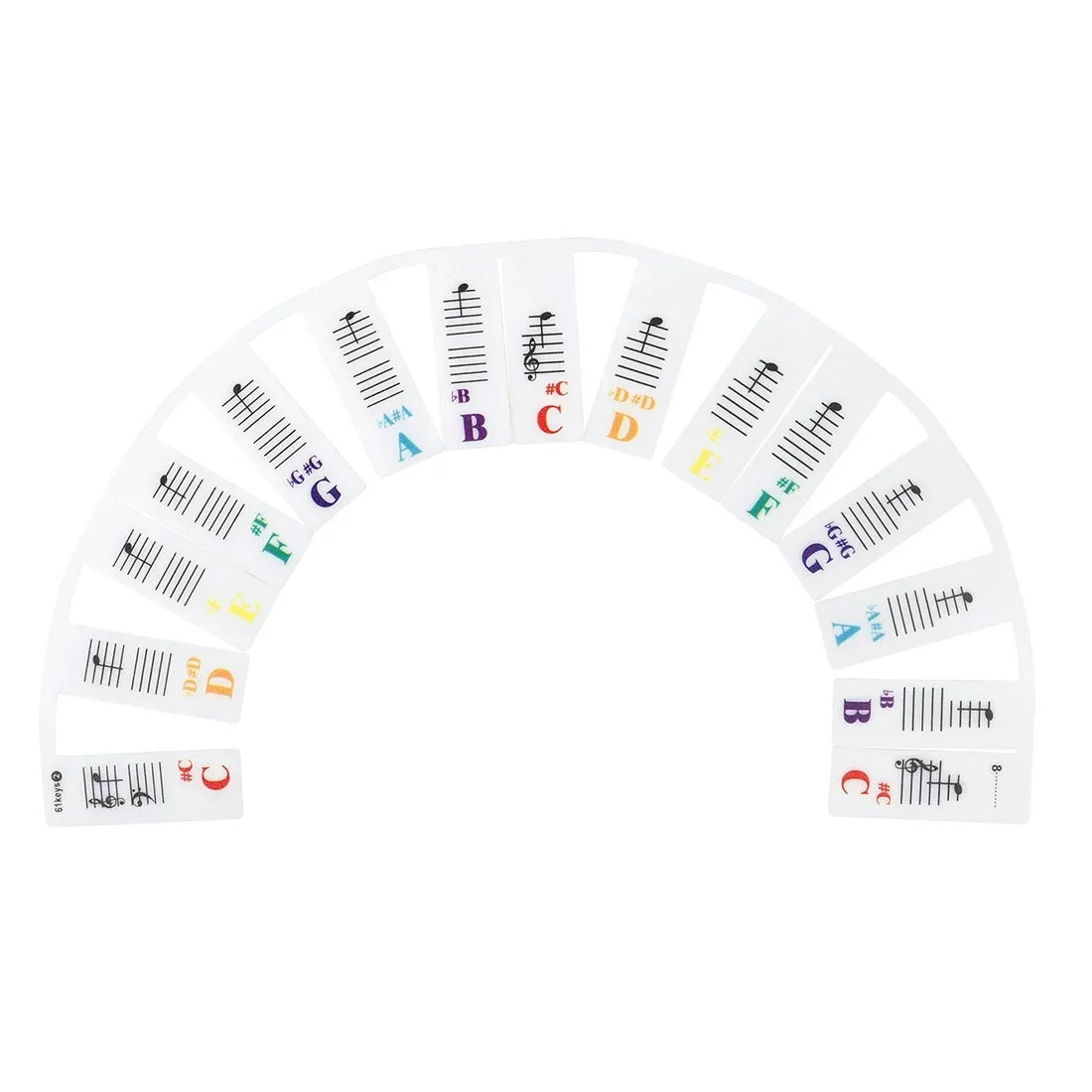 61 Key Piano Keyboard Sticker for White Silicone Note Sticker Electronic Keyboard Musical Instrument Piano Accessories Parts