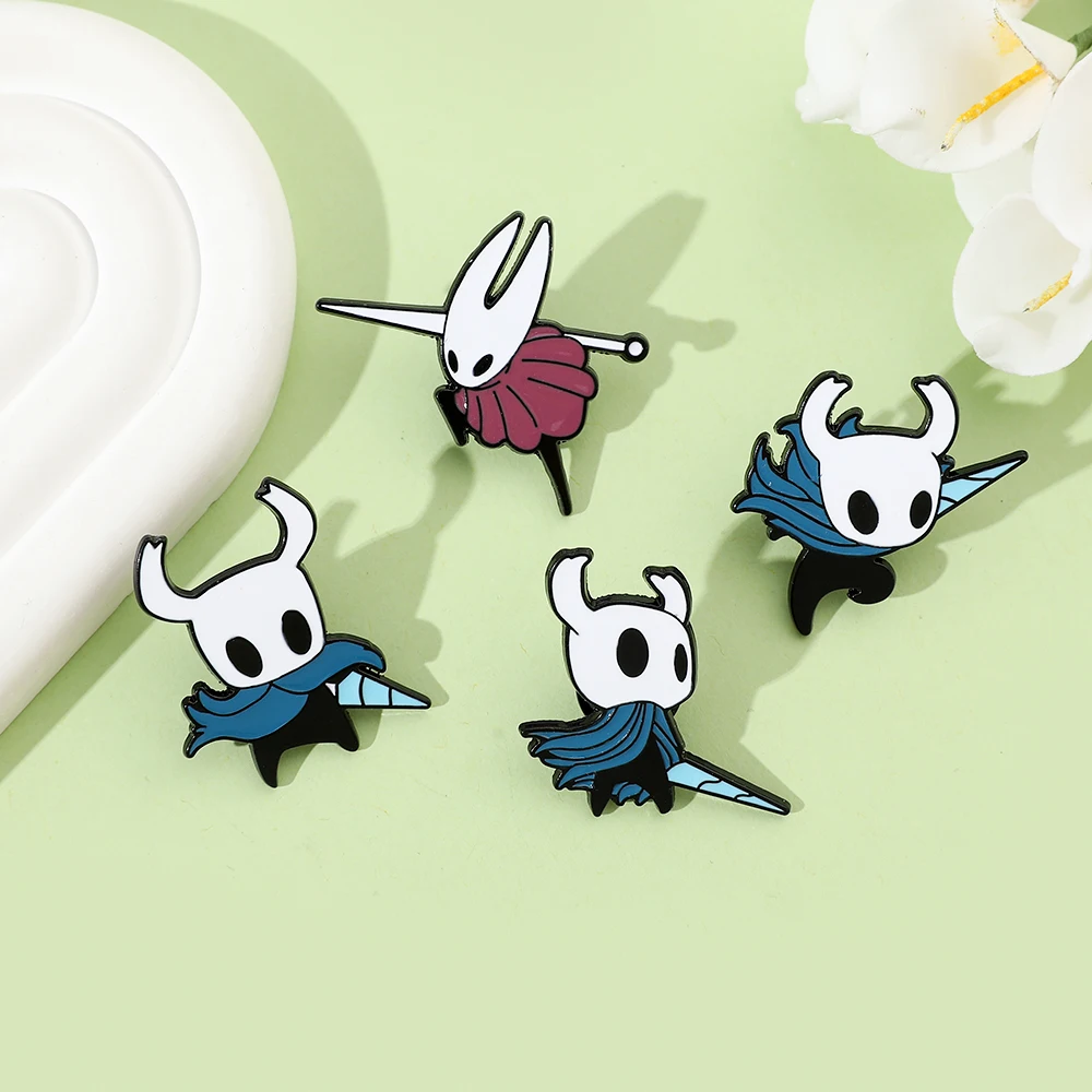 Hollow Knight Enamel Pins Cute Cartoon Metal Brooch Game Jewelry Badge for Backpack Pins Accessories Gifts