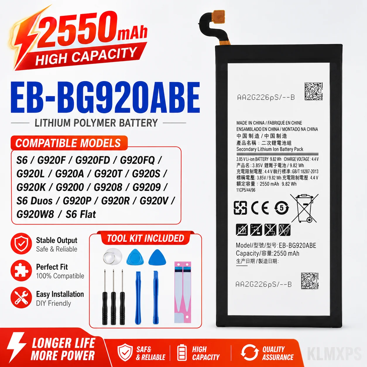 High Quality Brand New Battery For Samsung Galaxy S Series S6 S7 S8 S9 S10 S10e & J5 Pro J7 Pro Mobile Phone