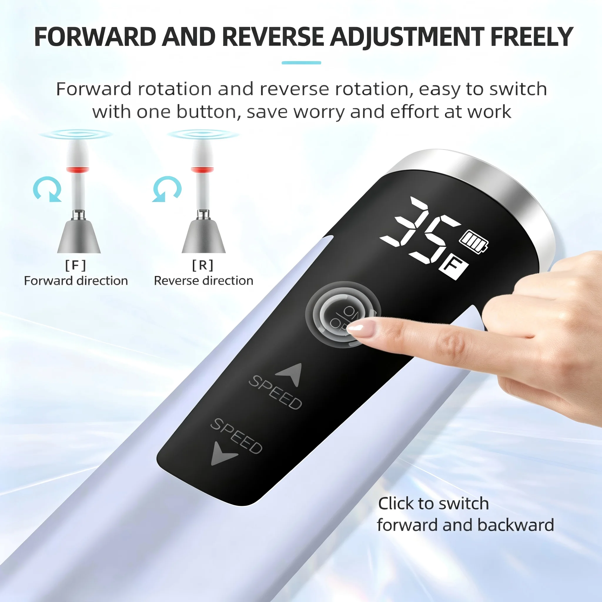 35,000 RPM Salon-Grade Pen-Style Nail File, Magnetic Charging Nail Drill, Metal Nail Buffing Machine, Nail Filing