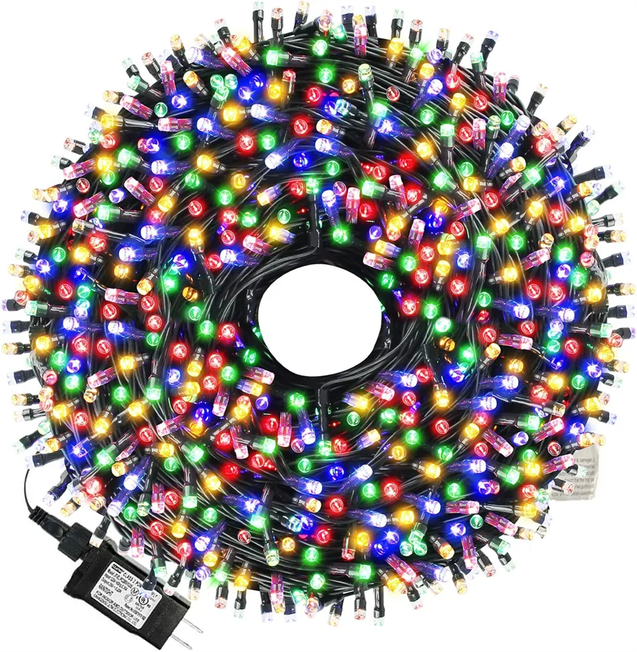 

300/500/1000 LED Christmas String Lights Outdoor DC24V Green Wire Wedding Party Garland Light Waterproof Tree Fairy String Light