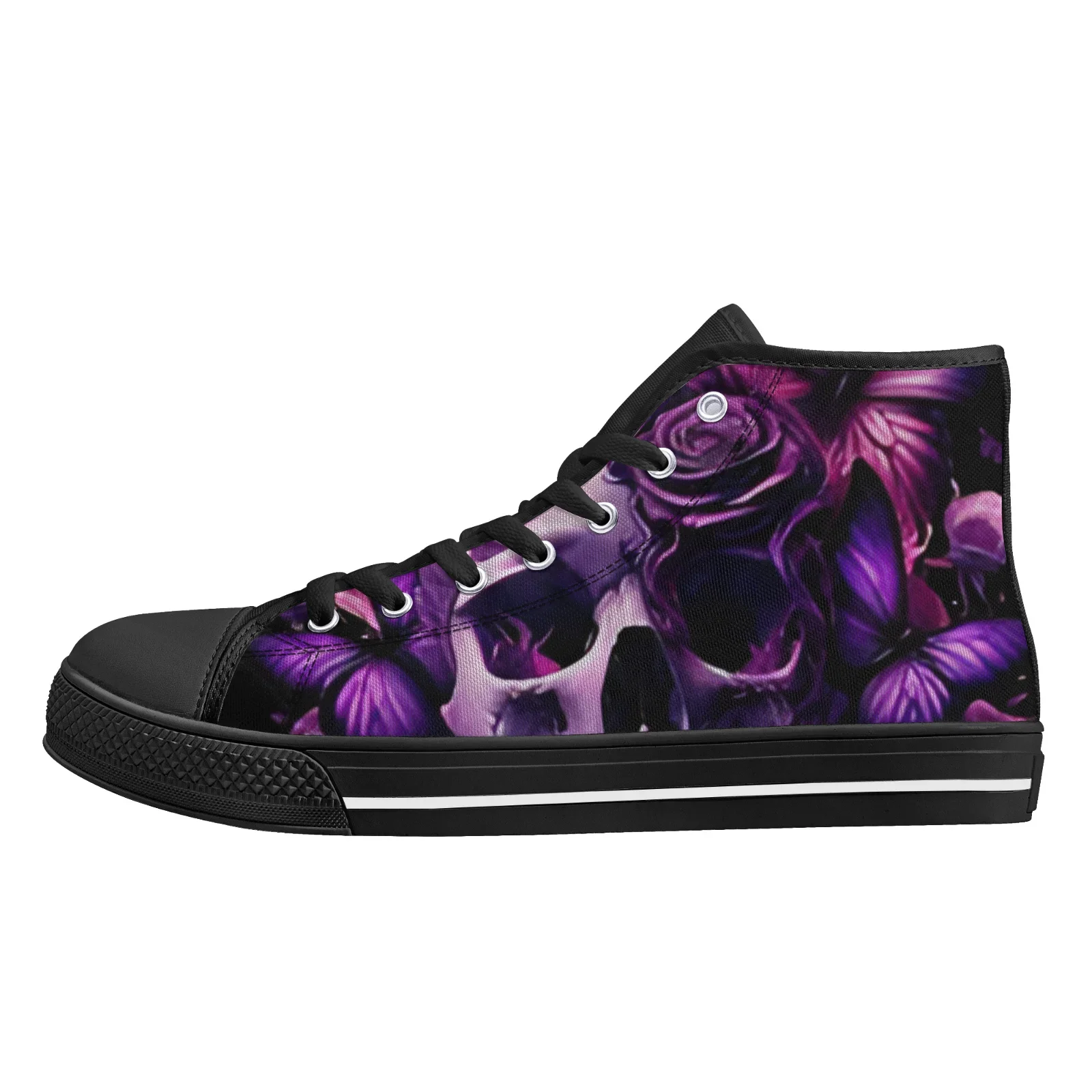 

Custom Shoes Gothic Skull Prints Classic High Top Canvas Shoes for Men Women Vulcanized Shoes Flats Sneakers Footwears