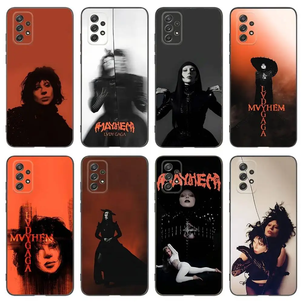 

L-Lady Mayhem G-Gaga Phone Case For Samsung Galaxy A 91,80,73,72,53,52,51,22,5G,Plus,J,Note Soft Black Cover