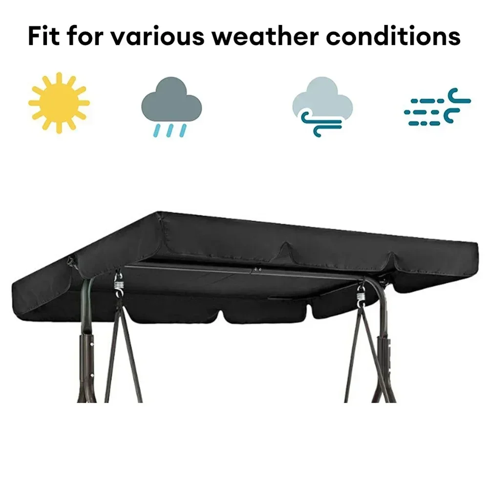 Waterproof Swing chair sunshade Cover Silver Coated Oxford Cloth Outdoor Patio Rooms Lawns Courtyard Garden Swing Canopy