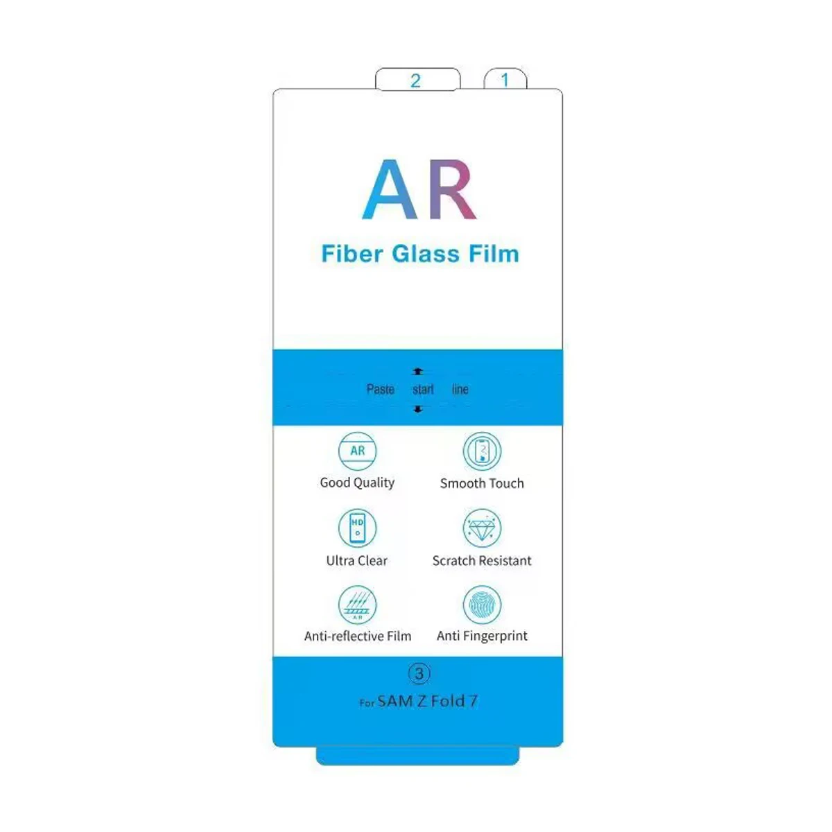 2Pcs HD Anti Reflection AR Fiber Film For Samsung Galaxy Z Fold 8 Ultra 6 7 Outer Screen Protector Enhanced Transparency AR Film