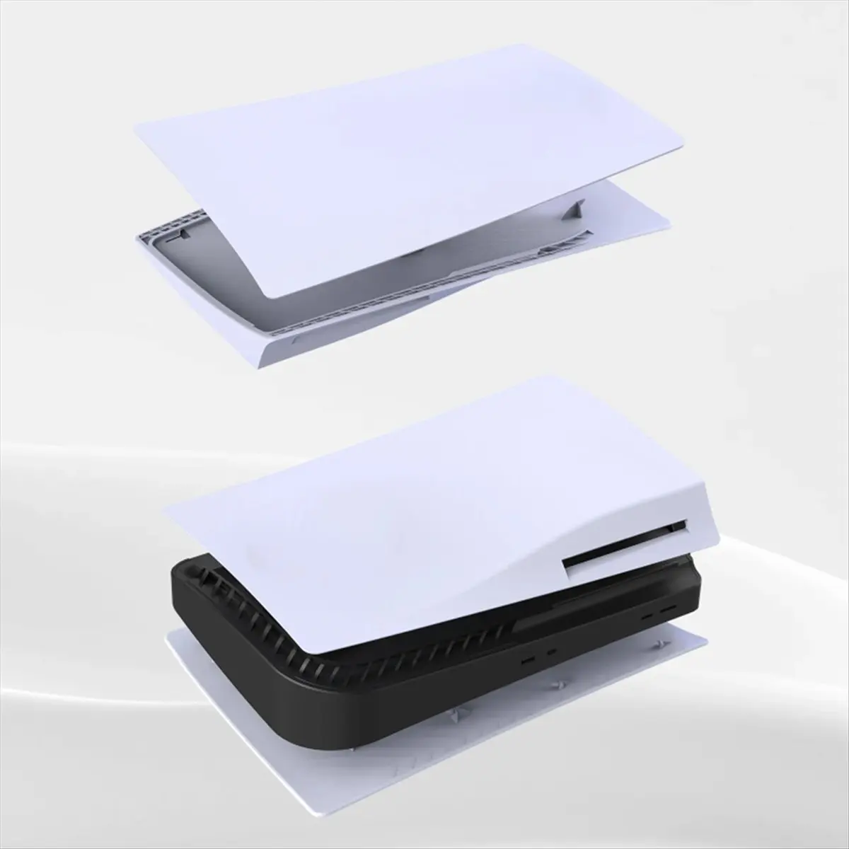 Punctual- PS5 Disc Edition Console White Cover Plates Replacement Side Panels for Playstation 5 Console Accessories