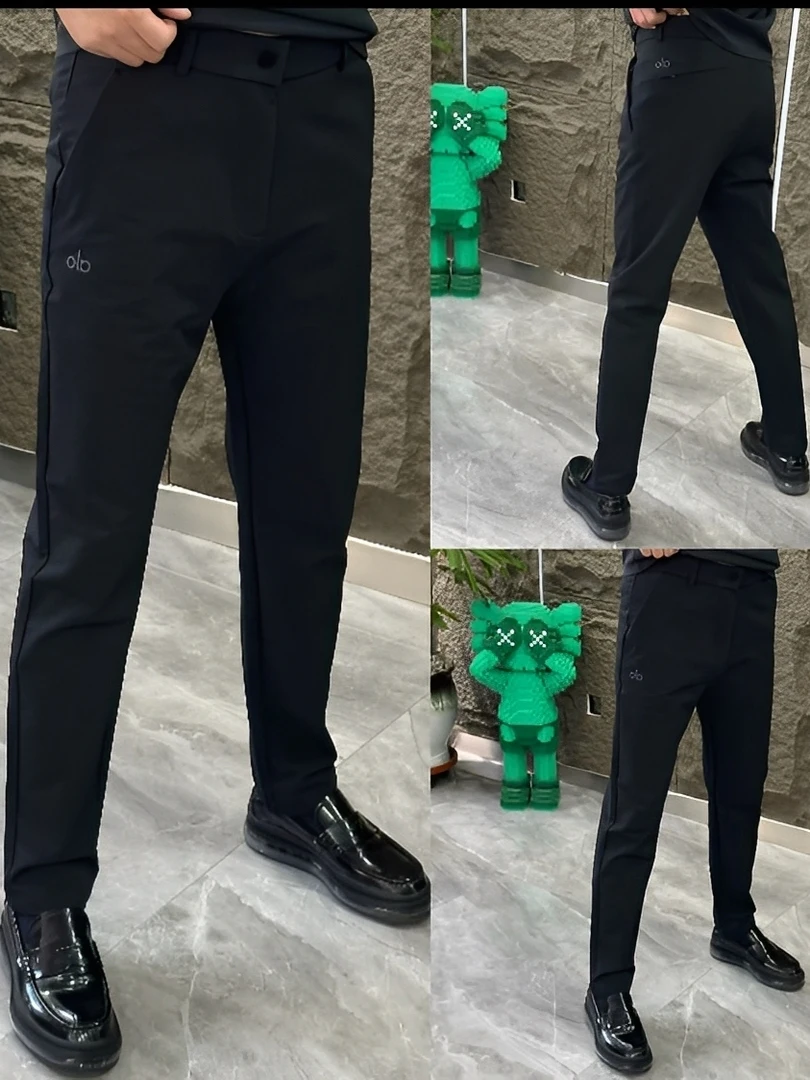 

Men's Slim Fit Casual Pants Sli Korean Faion Comfortable Versatile Trendy Simple mid Waist Zipper Straight Leg Polyester