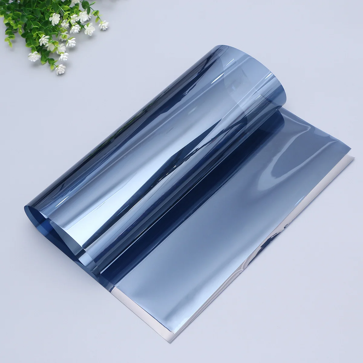 زجاج مضاد للانعكاس أزرق رمادي 40 سنتيمتر عرض 100 سنتيمتر طول لاصق دعم الأشعة فوق البنفسجية حماية نافذة ملصق للمنزل مكتب