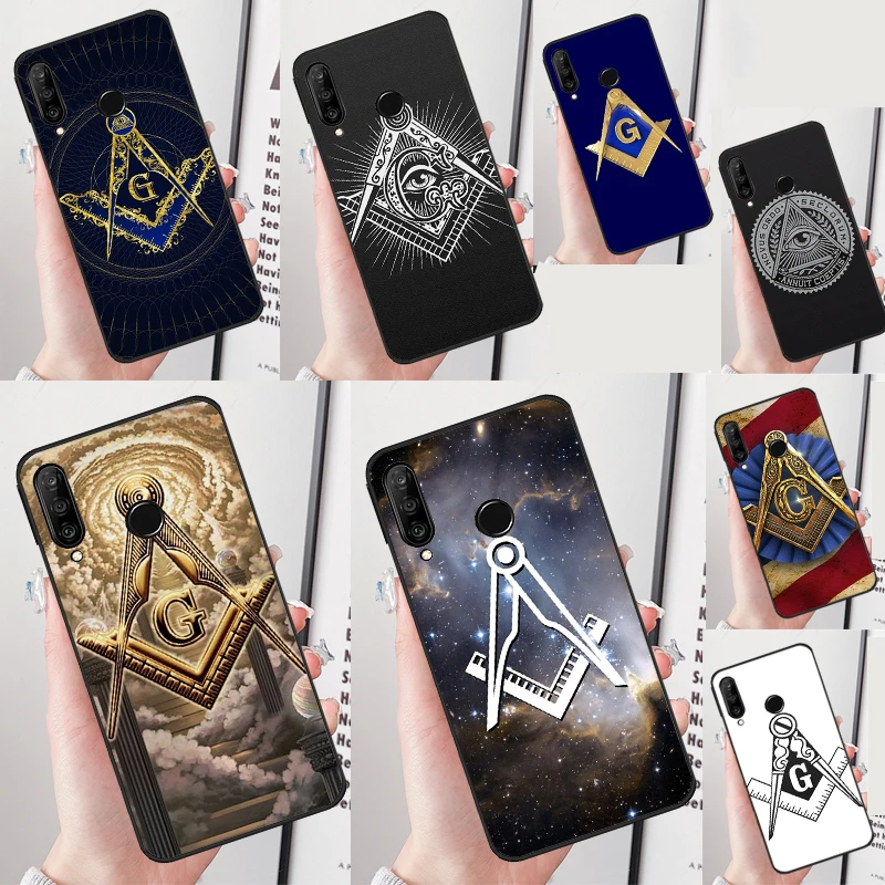 Freemasonry Logo Symbol Case For Huawei Nova Y60 Y61 Y70 Y90 Nova 11i 8i 3i 5T 9 10 SE P20 P30 P40 Lite Mate 60 Pro