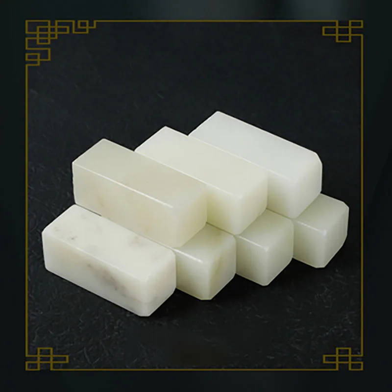Natural Guangxi Stone Seal Chinese Name Stamp, Letter Sealing Blank Stamp, Painting Calligraphy, Art Supply, 2x2x5cm