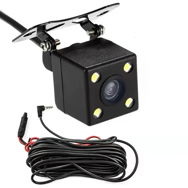 Reversing video rearview mirror reversing camera HD night vision 4 lights shockproof water release