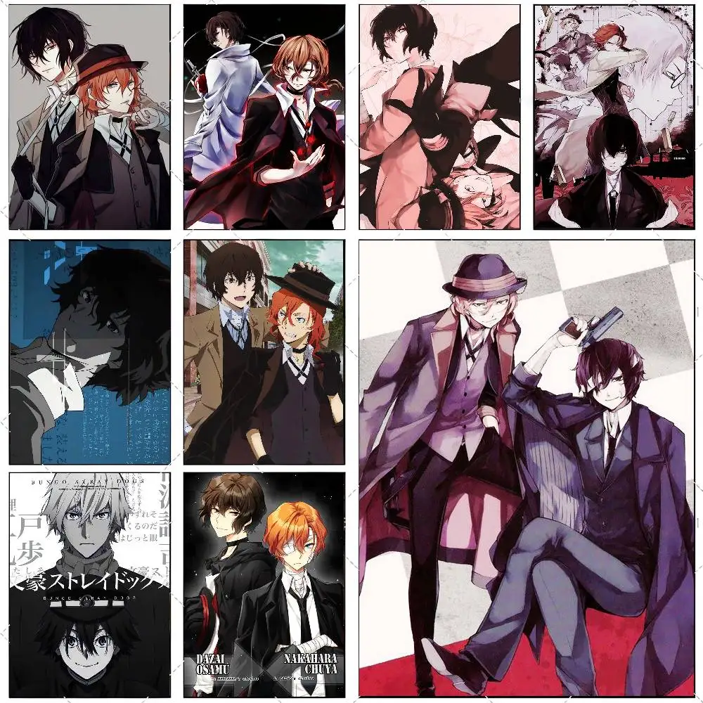 Bungo S-Stray Dogs Poster High-definition Art Sticker Self Adhesive Waterproof Home Decoration