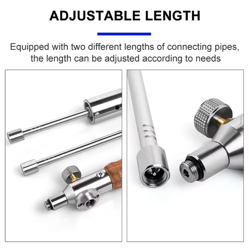 ABGH-Detachable 3-Section Adjustable Flame Torch Set Propane Burner For Camping BBQ Welding Outdoor Cooking