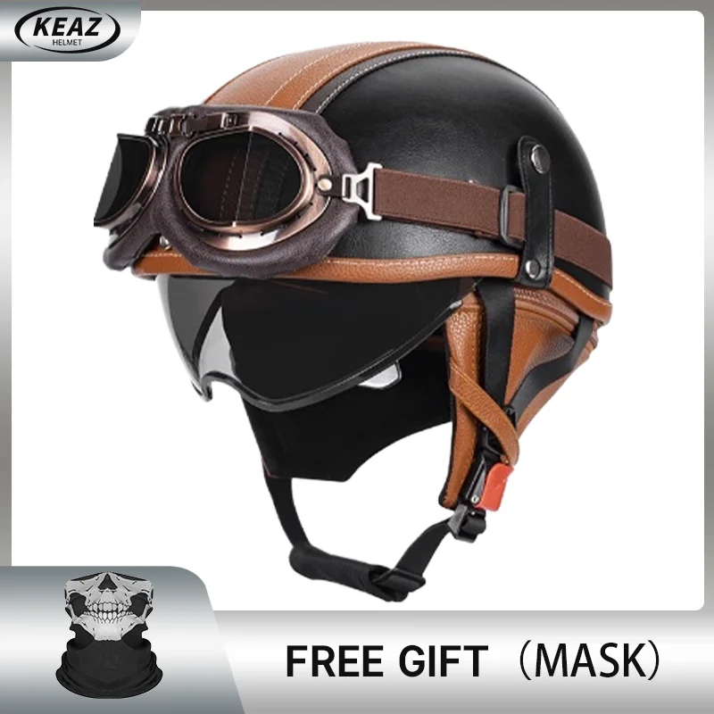 

Fresh Style Half Helmet with Quick Release Buckle Easy On Off DOT Certified Convenient for Riders Show Your Personality