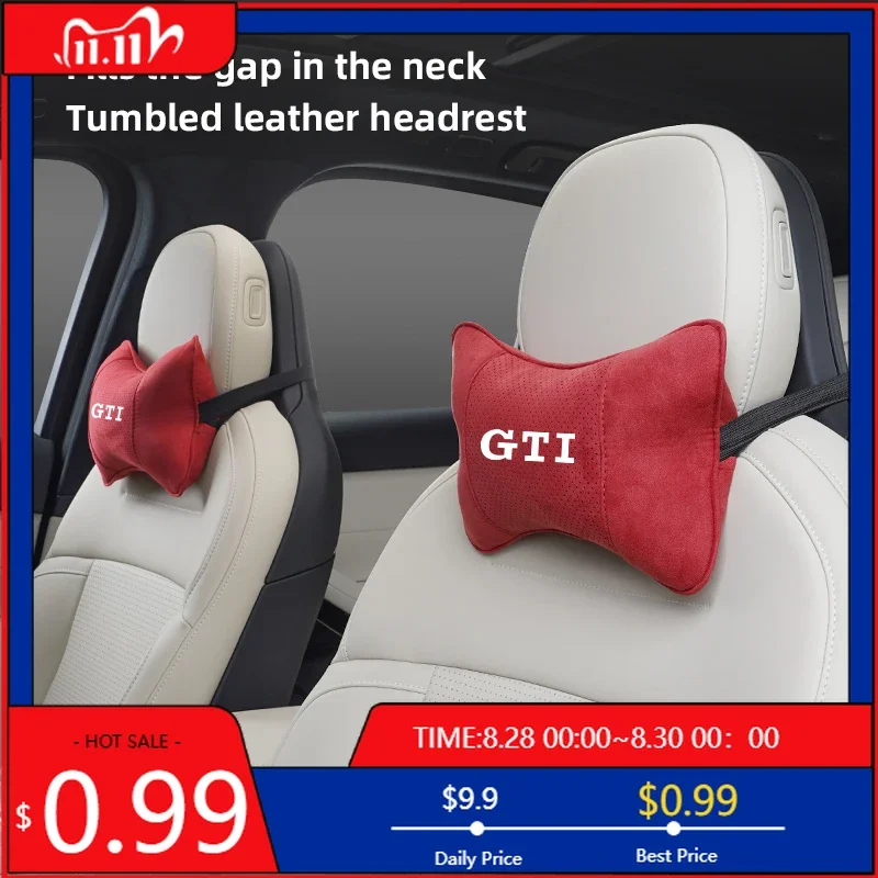 

Подушка-накладка на подголовник для автомобиля (1 шт.) с логотипом, защита шеи и позвоночника для GTI Volkswagen Golf Polo Passat T5 R-Line Jetta Tharu
