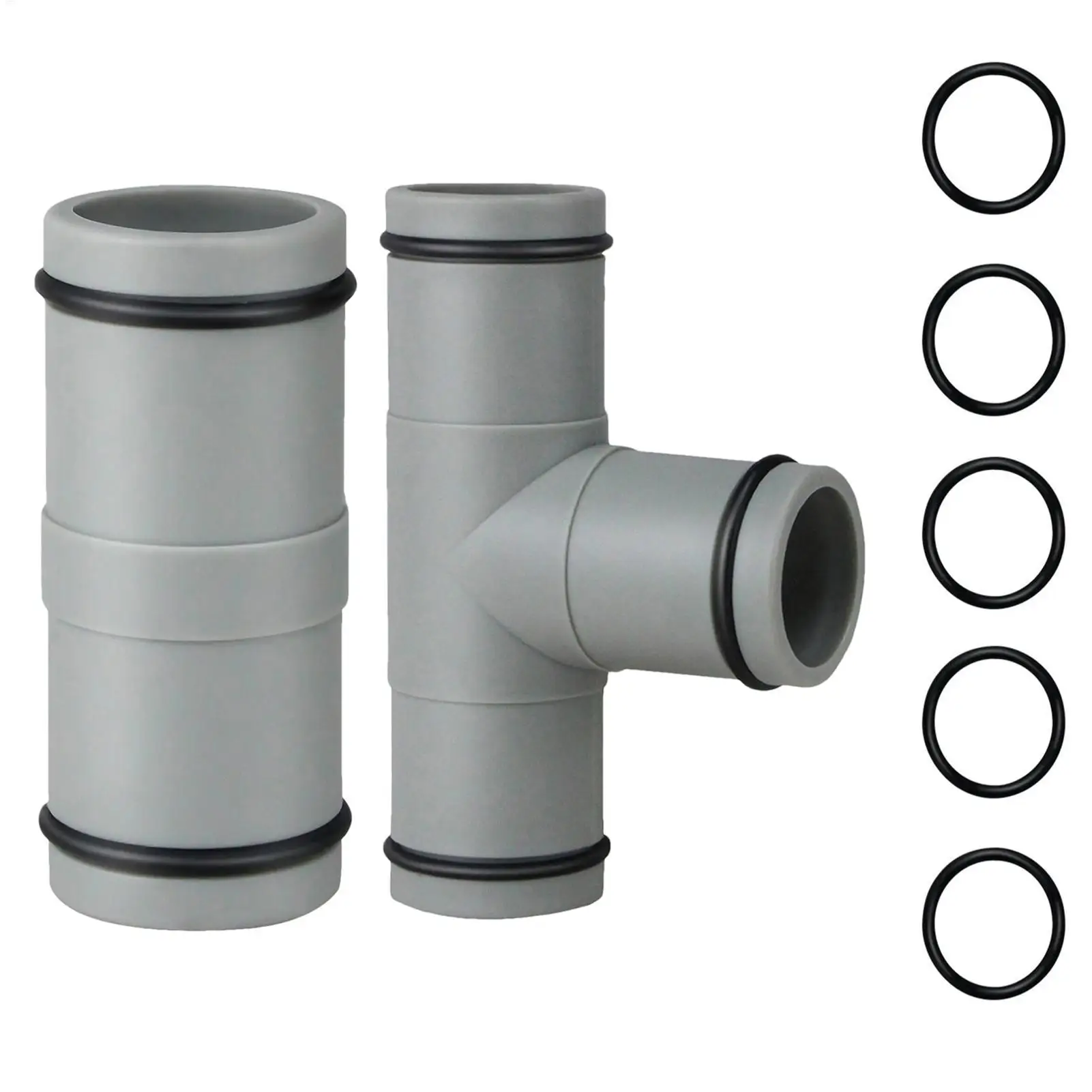 Pool Hose Connector Two-Way Hose Coupling Gadget For 32mm Hose Replacement With Rubber O-Ring for Above Ground Swimming Pool