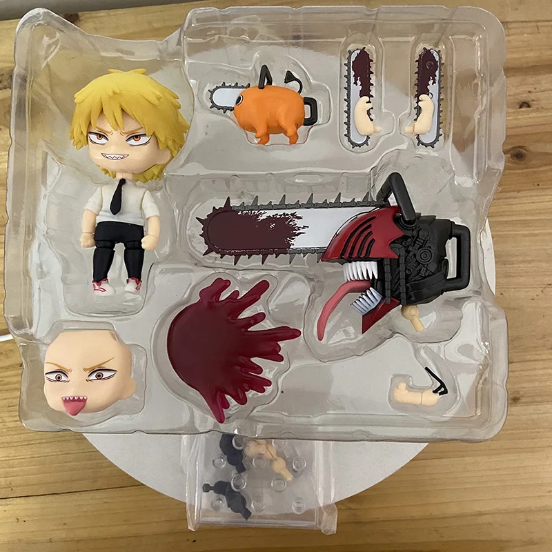 Anime Chainsaw Man Figure 1560# 1580# GSC Denji Power Action Figure Pochita Figma Model Toys Joint Movable Desk Ornament