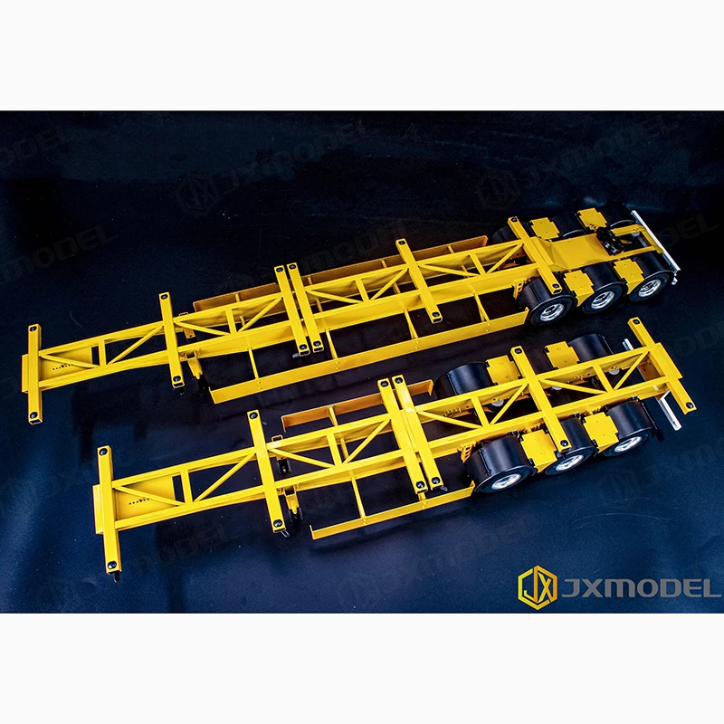 Decoration Simulation RC Model Double Semi-trailer for 1:14th Scale RC Truck JXmodel Car