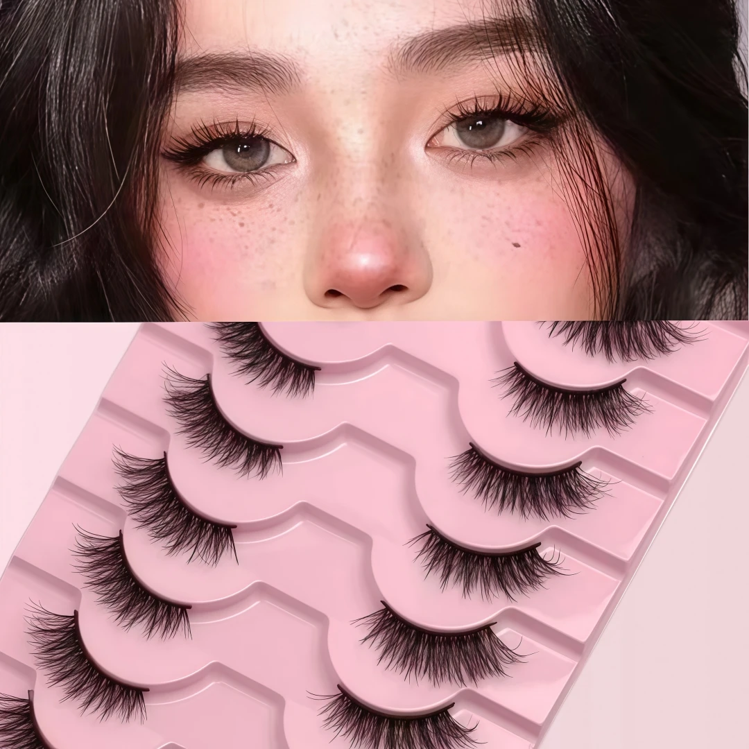 Black Terrier 10 Half Cut False Eyelash, Mixed Blood Natural Thick Stereoscopic Girl Group Manga Devil Eye Tail Eyelash