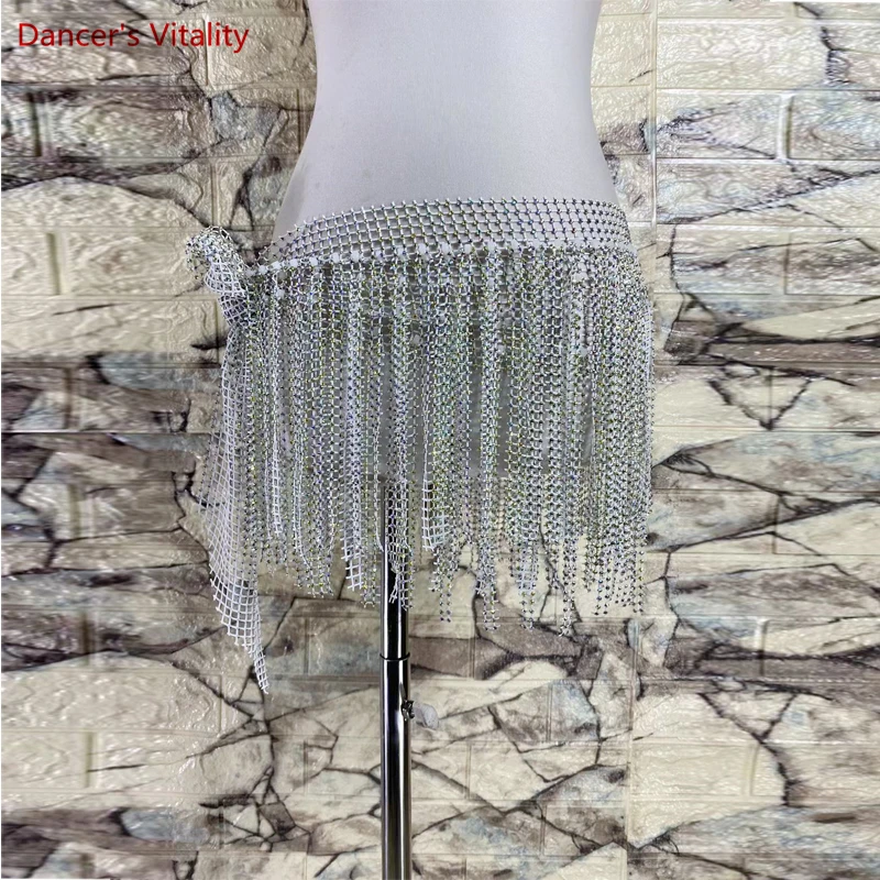 Belly Danced Accessory Mesh Senior Stones Belly Dancing Belt for Female Oriental Dance Clothing Girl\'s Dance Outfit