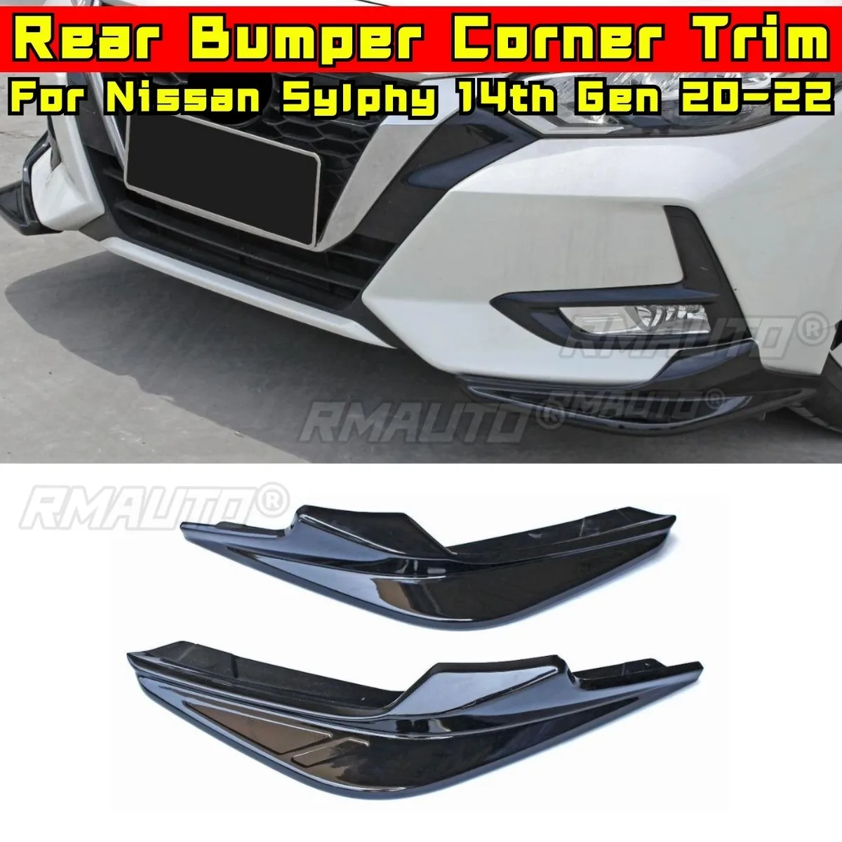 

Car Front Bumper Lip Splitter Body Kit For Nissan Sylphy 14th Generation 2020-2022 Bumper Protector Corner Trim Car Accessories