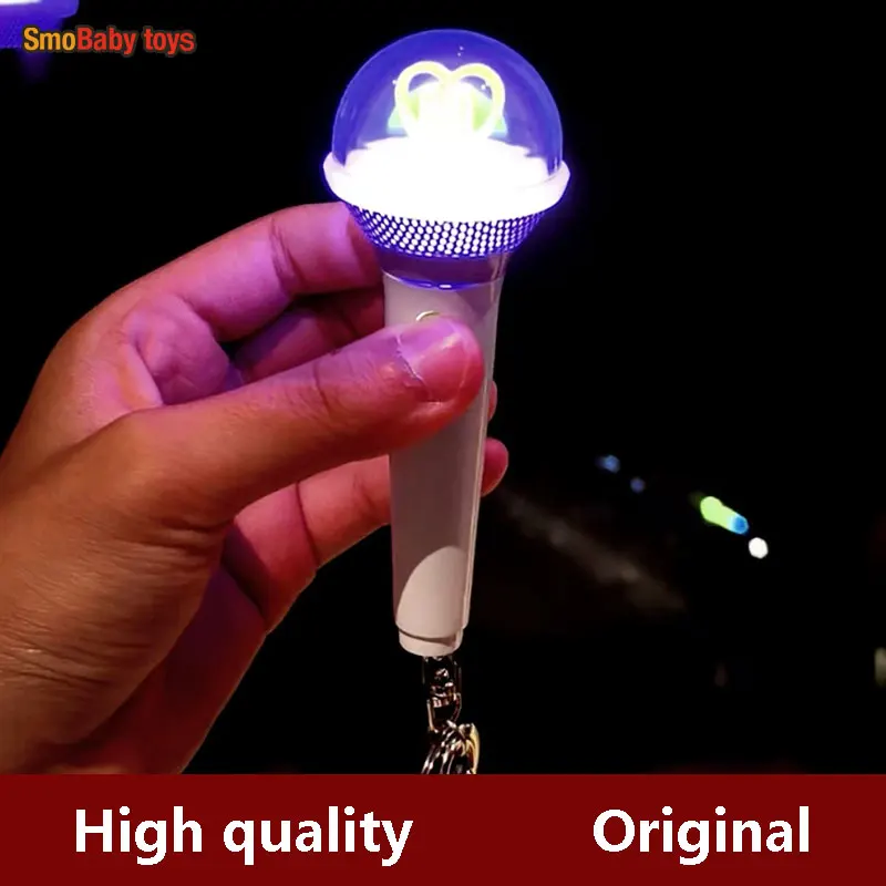 Kpop Mini IU Lightstick Keychains Electronic Light Stick Bag Pendant Keyrings for Fans Girls Gifts