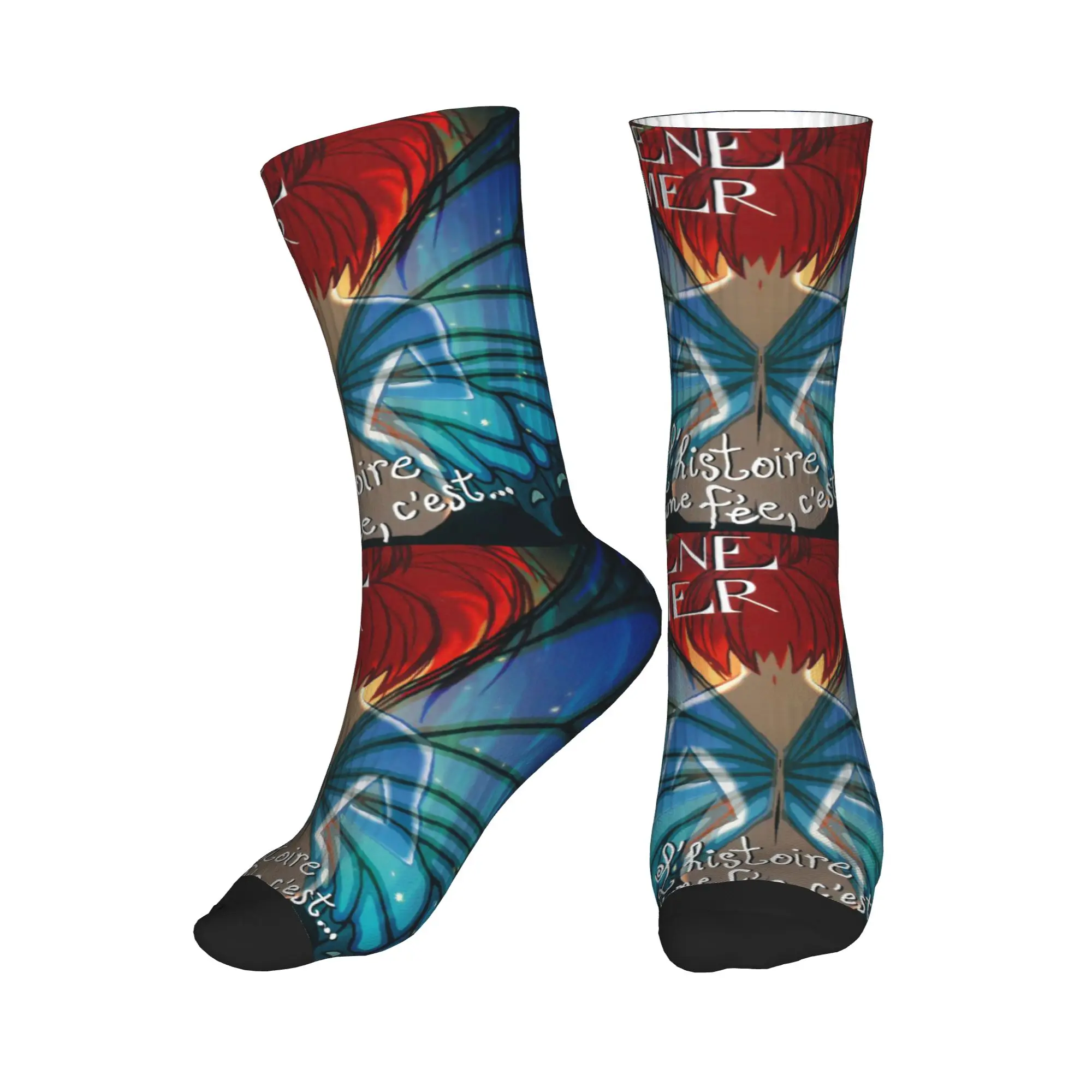 

All Seasons Mylene Farmer French Singer Sport Middle Tube Socks Super Soft Crew Socks Fashion Stockings for Men Women