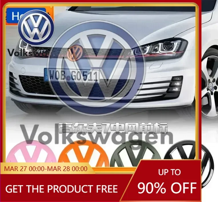 

Emblems VW New Case For VW Volkswagen Golf 7 MK7 GTI Car Cover Front And Back Grille Emblem Badge Logo Fit Car Styling