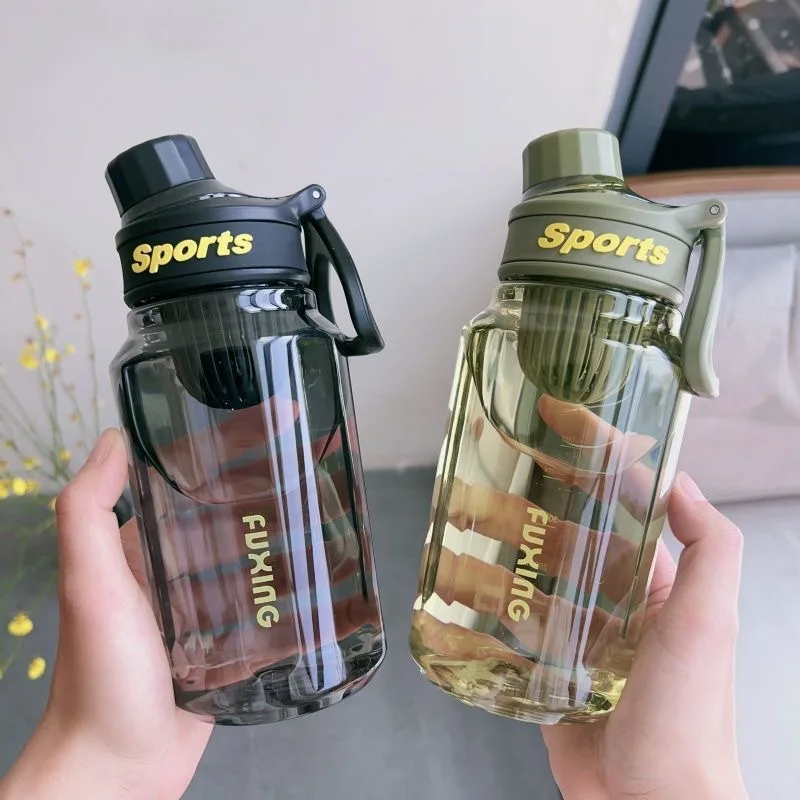 

Спортивная бутылка для воды, портативная герметичная прозрачная бутылка с фильтром для чая, уличная бутылка для питья в тренажерном зале, фитнес-бутылка для воды