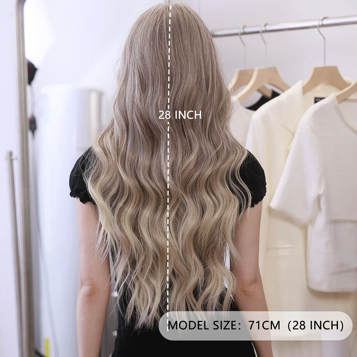 13*4 Lace Front Pruik Lichtbruin Kant Pruik Synthetische Lange Losse Body Golvende Pruik Voor Vrouwen Gebruiken Hd Lace Frontale Middendeel Haar Pruiken