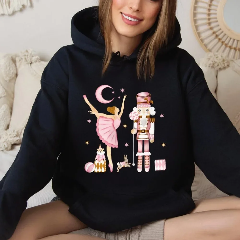 Nutcracker Ballet Women Sweatshirt Hoodie Nutcracker Pullovers Christmas Nutcracker Men Long Seleeve Hooded Christmas Sweatshirt