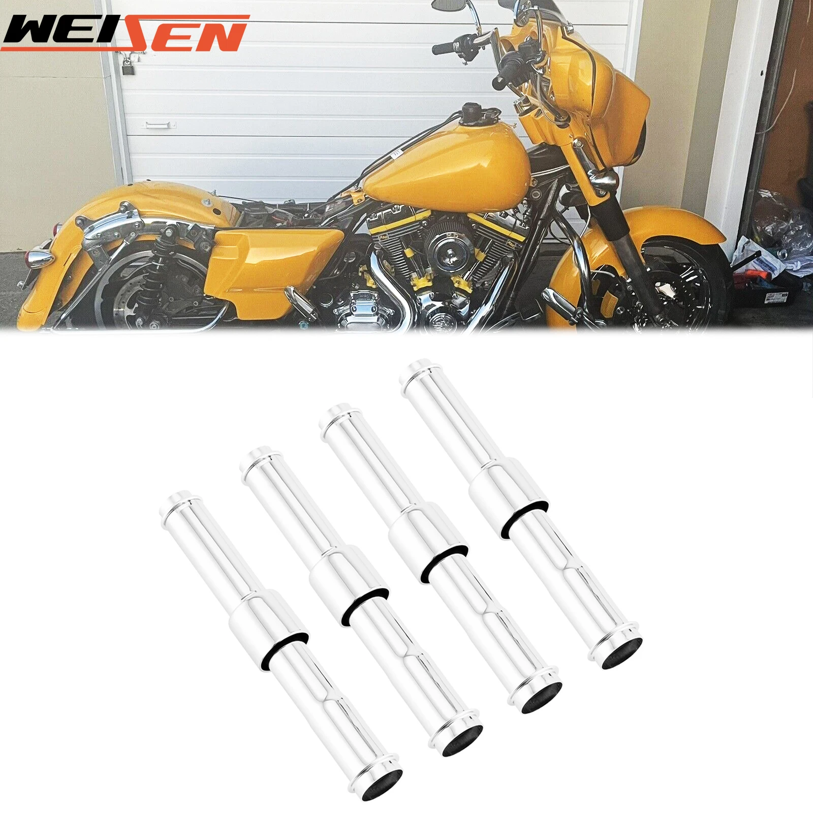 

Motorcycle Pushrod Cover Kit Lifter Block Cover for Harley 1999-2017 Dyna/Softail/Sportster 1200 883/Touring Electra Glide/Trike