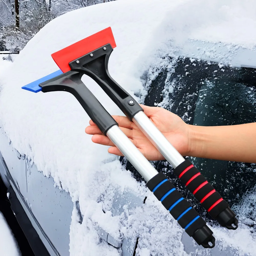 Car Snow Shovel Winter Universal Auto Window Defrosting Snow Cleaning Tools Windshield Glass Silicone Scraper De Icing Shovel