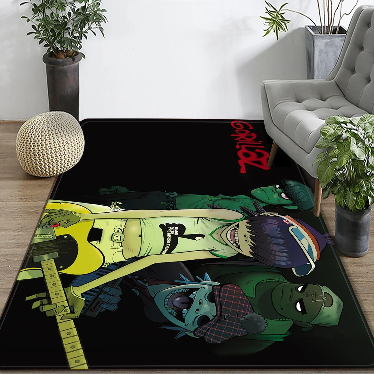 UK VirtualBand Gorillaz Band Carpet Kitchen MatEntrance Doormat Bedroom Floor Decoration LivingRoomCarpet Bathroom Anti-slip Rug