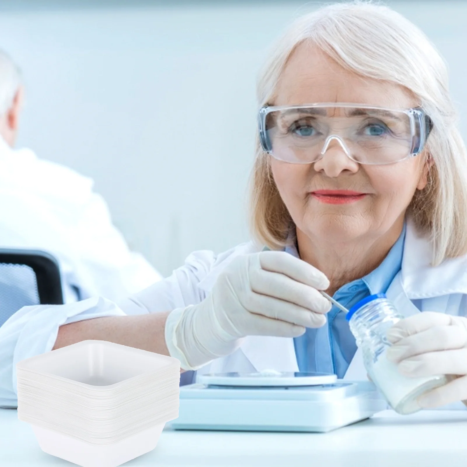 

50pcs Weighing Tray 100Ml Food Safe Lightweight Durable Anti-Static Non-Stick Surface For Mixing Measuring Liquids Solids