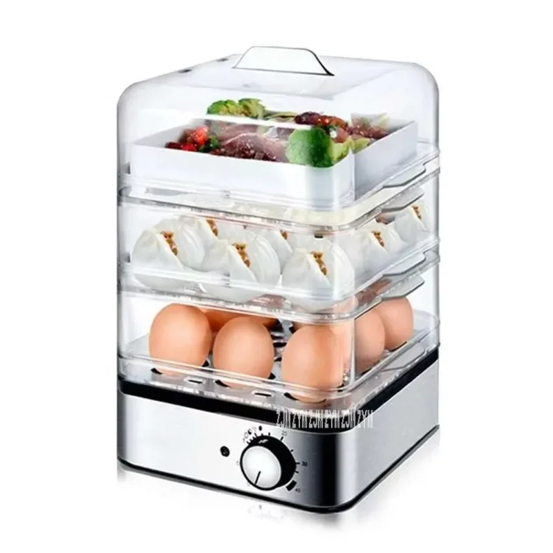 Automatic timing multi-function three-layer egg steamer, cooking machine