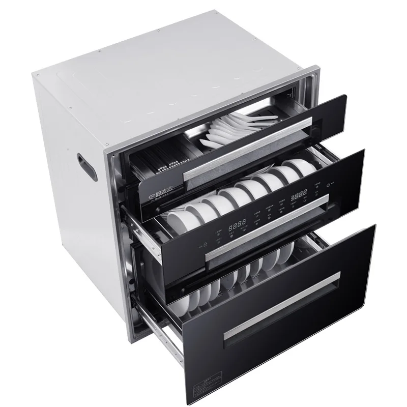 Far Infrared Disinfecting Cabinets with LCD Monitor Display - 3 Layers 121-150L Painted Steel Sterilizing Machine ארונות מטבח
