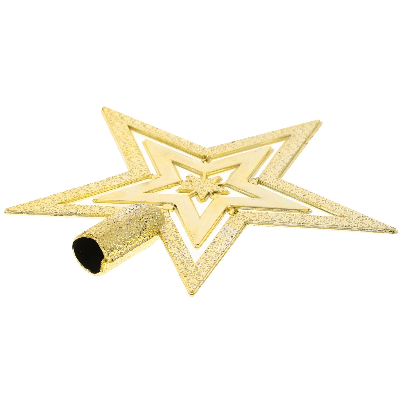 

10Cm Star Treetop Decor for Christmas Tree Topper Premium PVC Material Shatterproof Lightweight Festive Holiday Decoration
