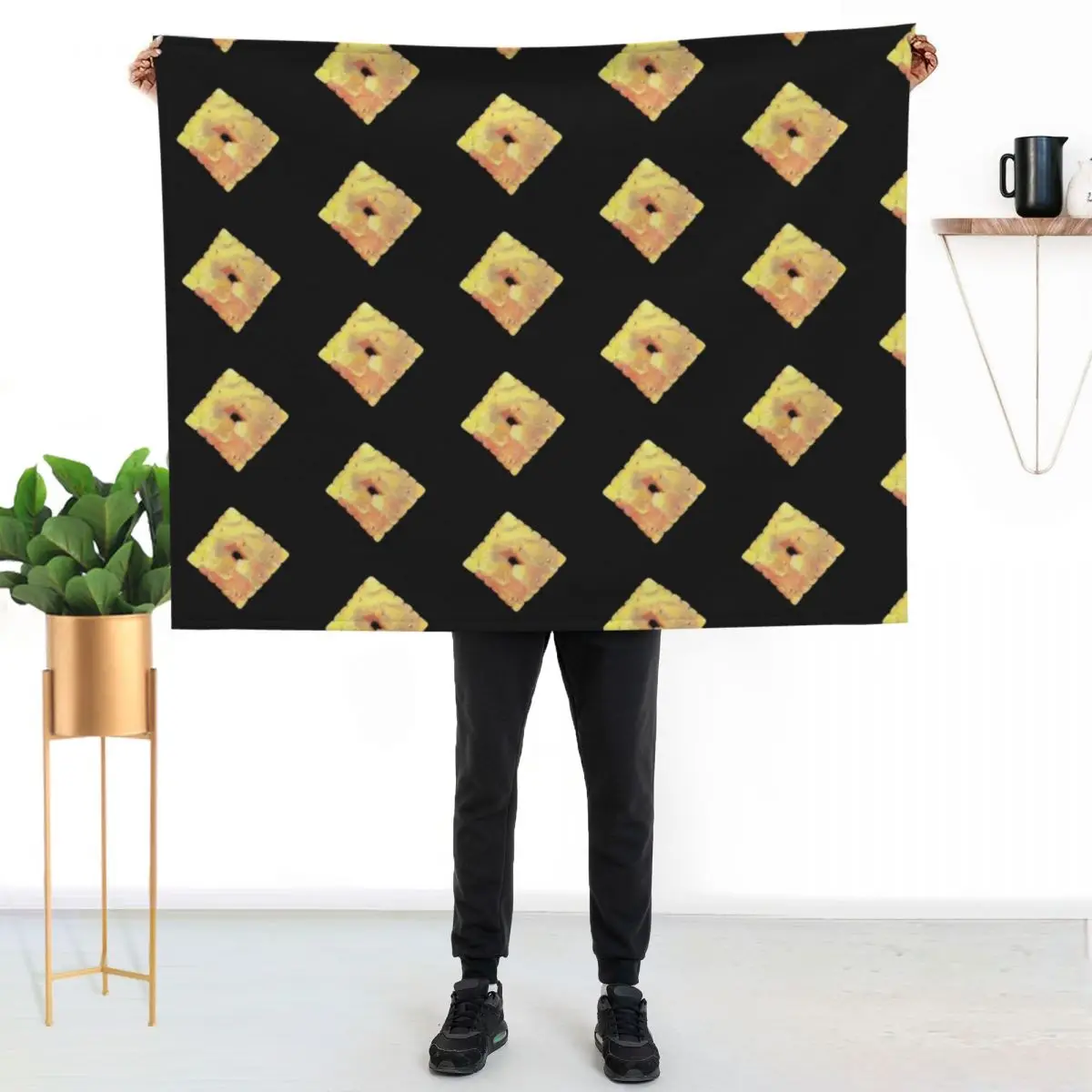 Cheez it Throw Blanket Cute For Baby Moving Flannel Fabric Summer For Decorative Sofa Blankets