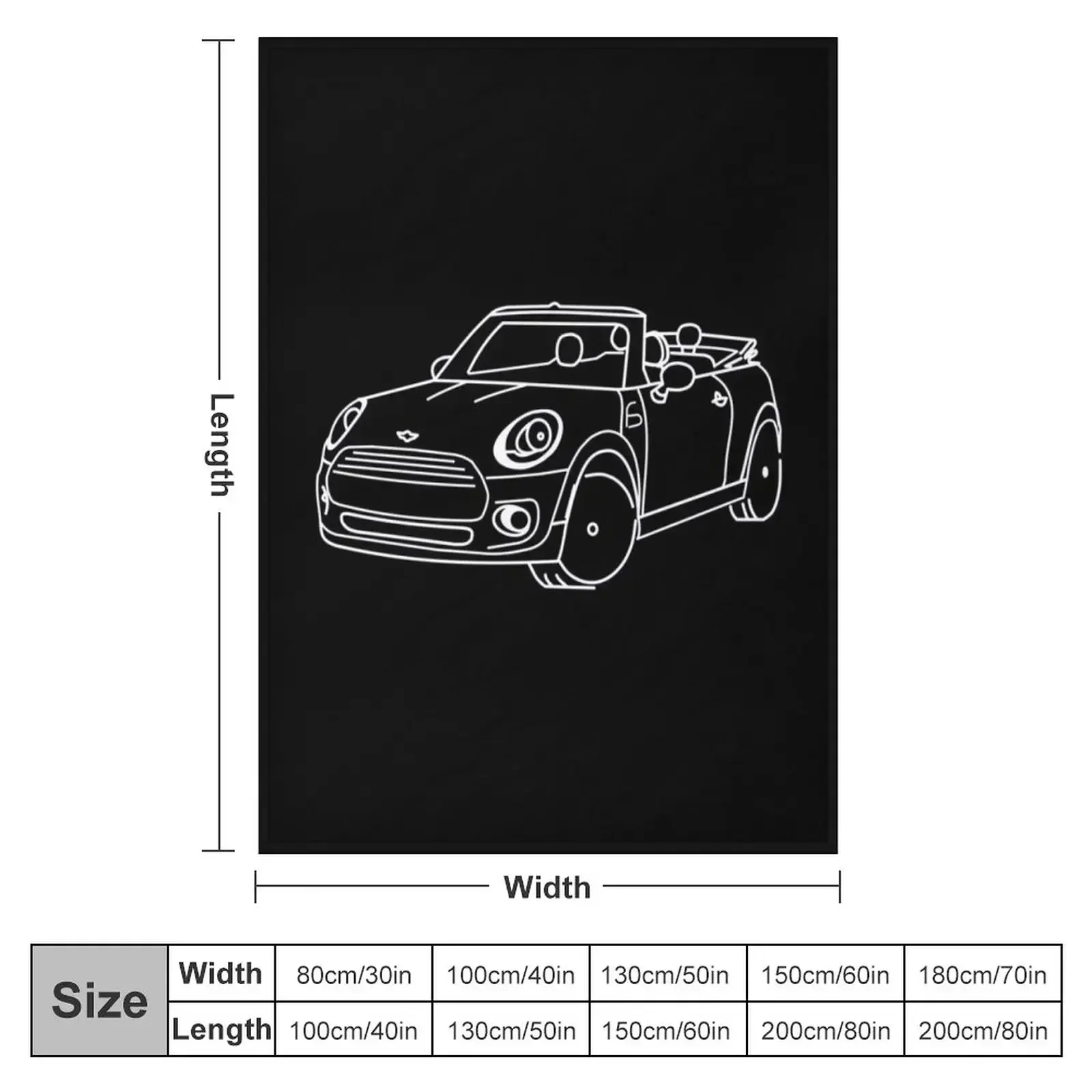 Mini Cooper Convertible Throw Blanket Luxury Brand Luxury Throw Baby Bed covers Blankets