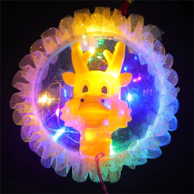 Lampe lumineuse festive, jouet tête Dragon portatif, cadeau d'anniversaire pour enfants