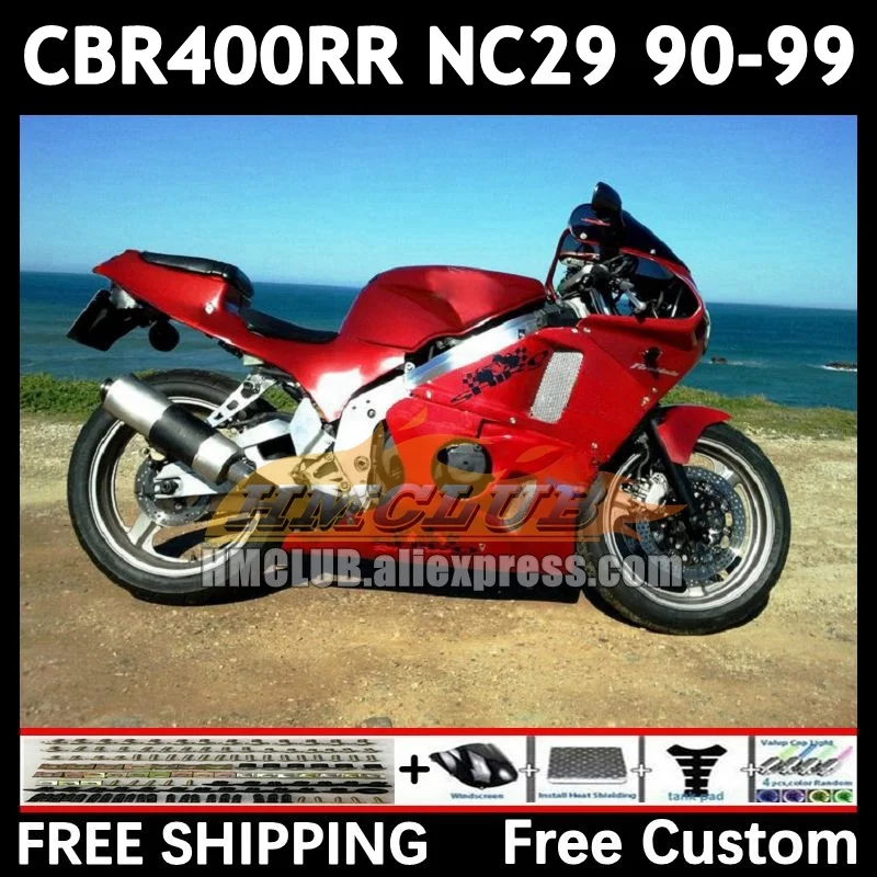 Bodywork For HONDA CBR400 CBR 400 RR 400RR 90 91 92 93 94 104No.32 CBR400RR gloss red NC29 1995 1996 1997 1998 1999 Fairings