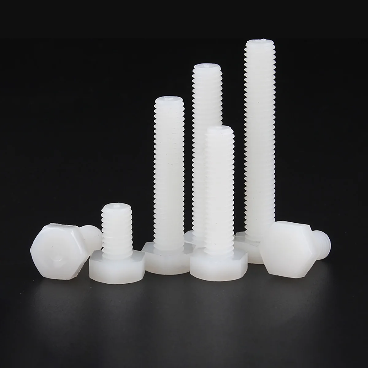 Perno hexagonal exterior de nailon, tornillo hexagonal de plástico aislado, M3-M12