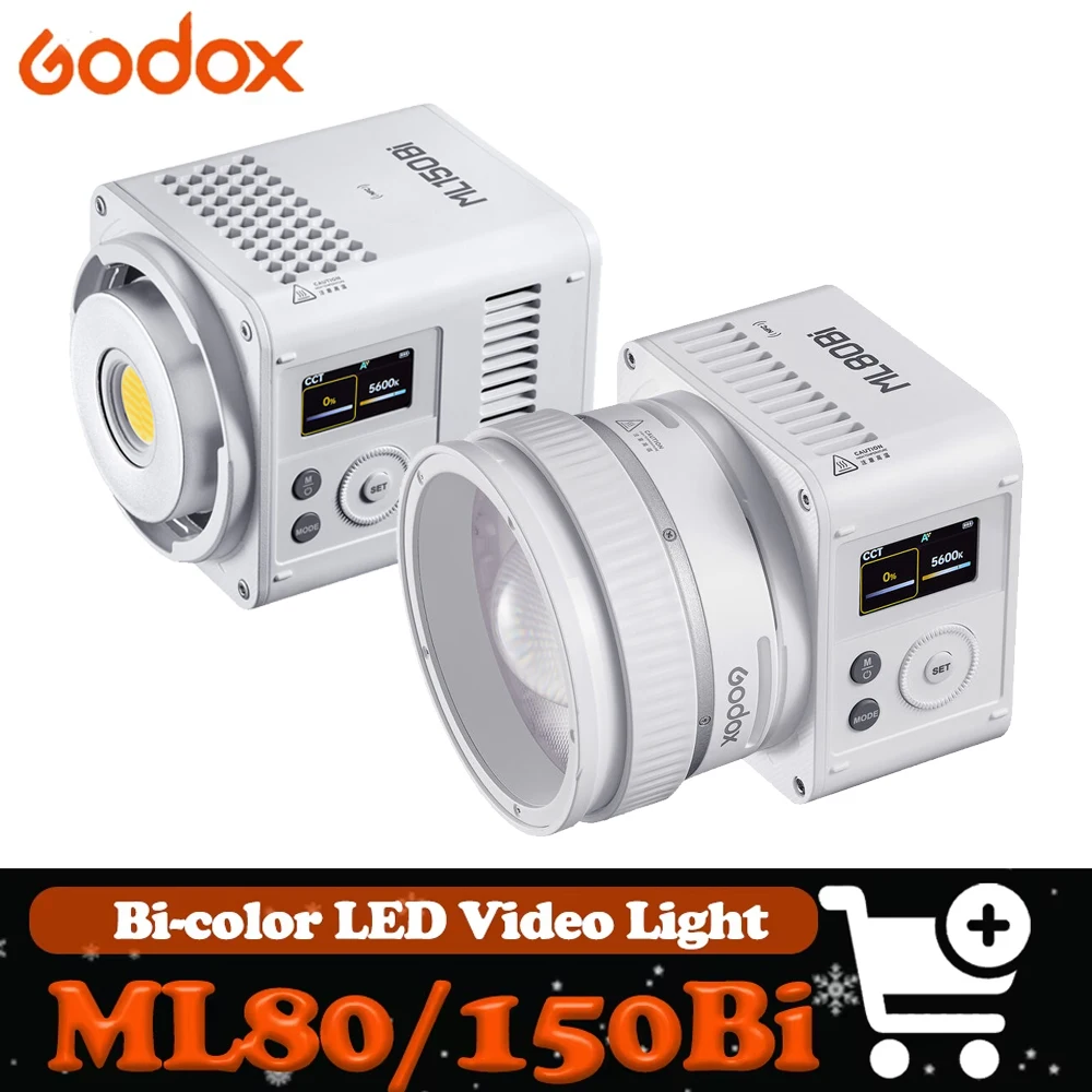 Godox ML80Bi/ML150Bi 80w/150w Bi-color LED Video Light for Outdoor Photography Video Recording Filmmaking