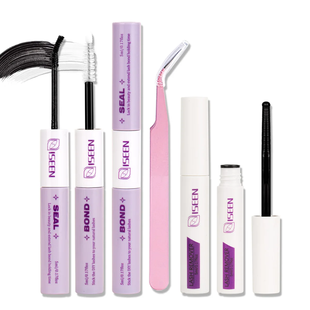 กาวติดขนตาปลอม ติดทนนาน กันน้ำ 2 in 1 พร้อมน้ำยาล้างกาว สำหรับต่อขนตาด้วยตัวเอง อุปกรณ์แต่งหน้า