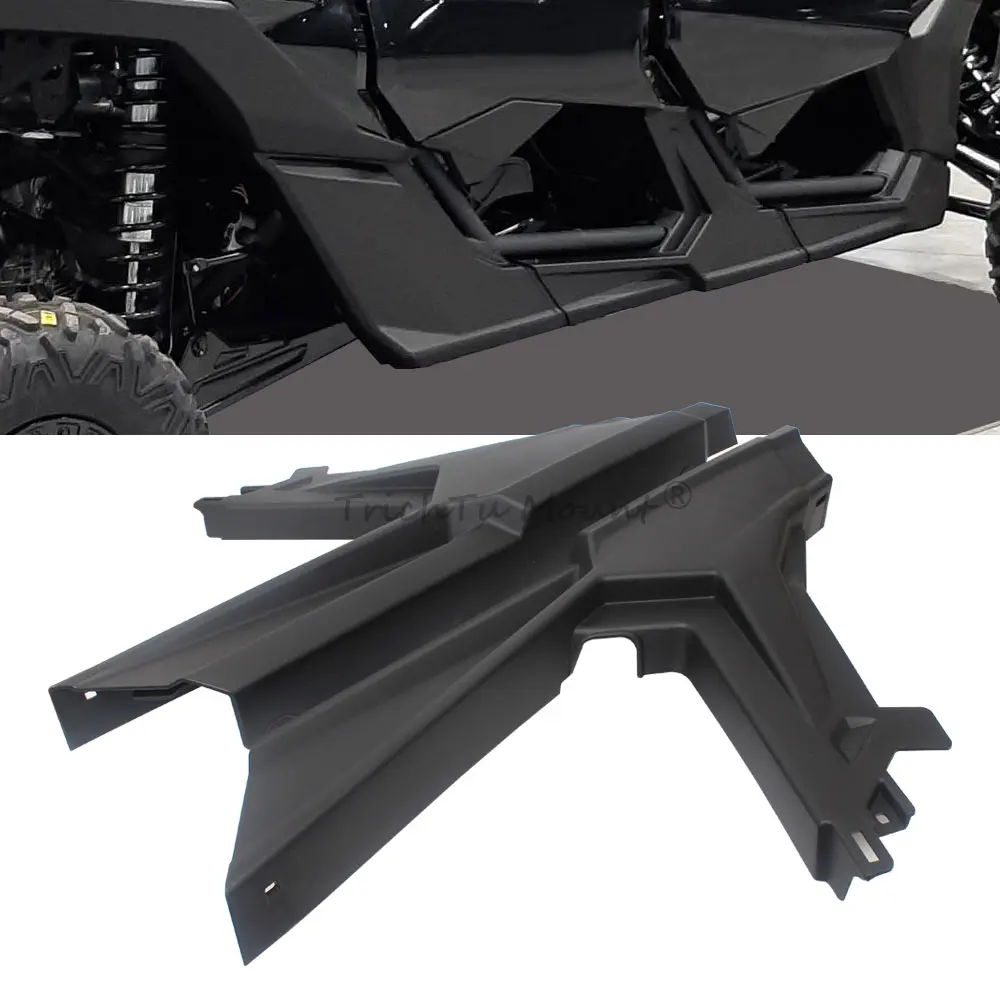 For Can-Am Maverick X3 Max 4 Seaters Models 2017-2023 UTV Front Door Lateral Panels Rock Sliders Side Cover Matte Black