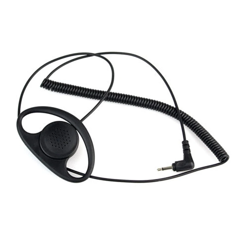 3.5MM Listen Only D Shape Earphone Headset Earpiece Earhook FOR SPEAKER MIC MOTOROLA KENWOOD Walkie-Talkie