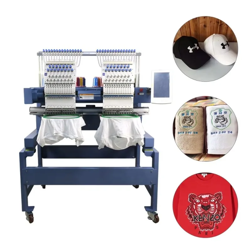 Multi 15 Colors Monogram Embroidery Machine Bag Shoes Hat Cap T-shirt Flat Chinese Embroidery Machine Factory