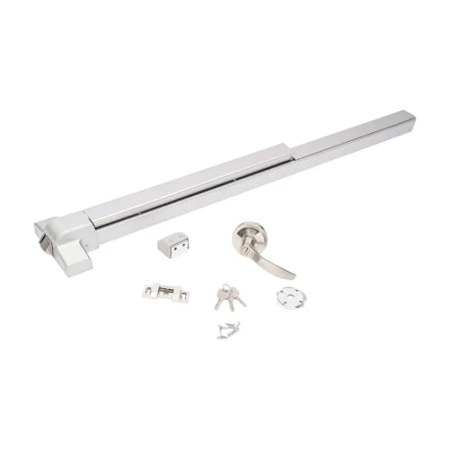 

Дверной толкатель Устройство выхода паники 39-дюймовая фурнитура Паника-бар Серебристый Дверной толкатель аварийного выхода из нержавеющей стали с внешним ха